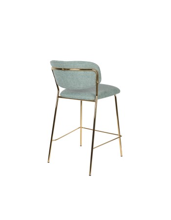 JOLIEN Counter Stool| Light Green with gold legs