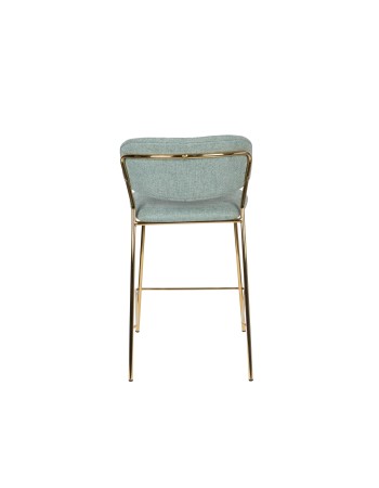 JOLIEN Counter Stool| Light Green with gold legs
