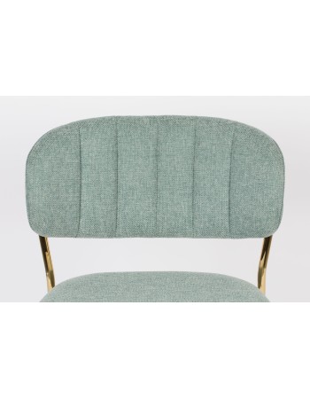 JOLIEN Counter Stool| Light Green with gold legs
