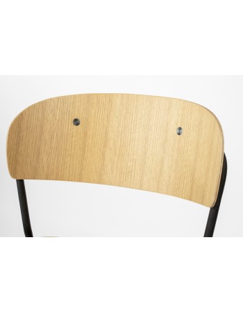 JOLIEN Counter Stool | Wood with black legs
