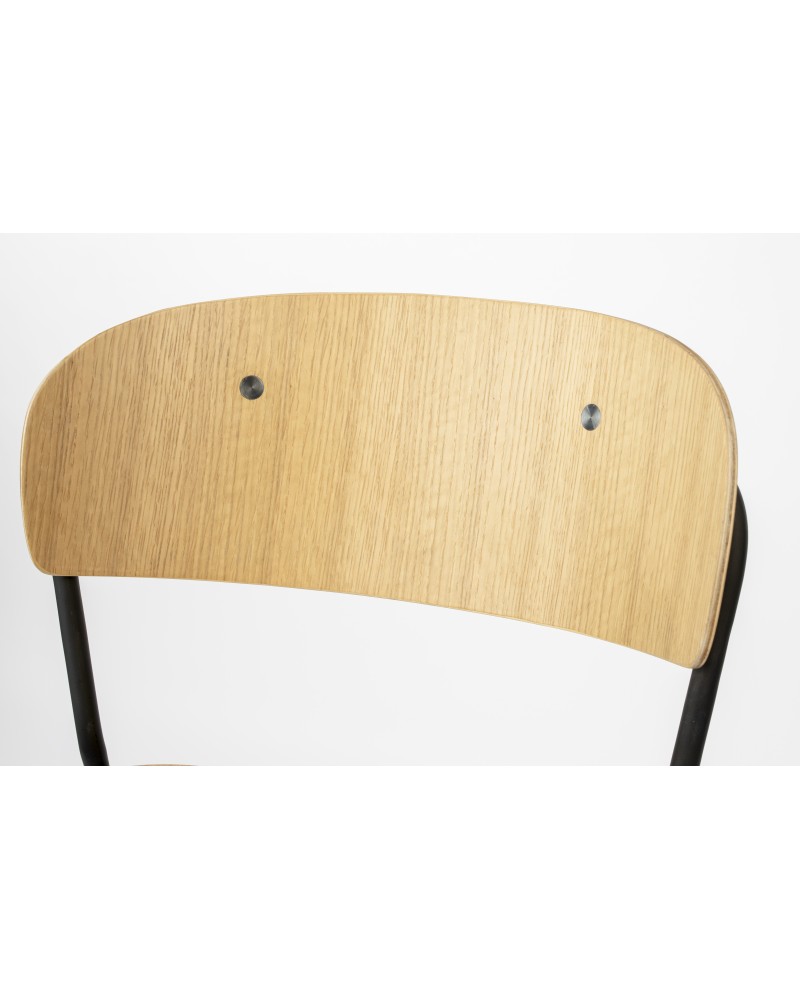 JOLIEN Counter Stool | Wood with black legs