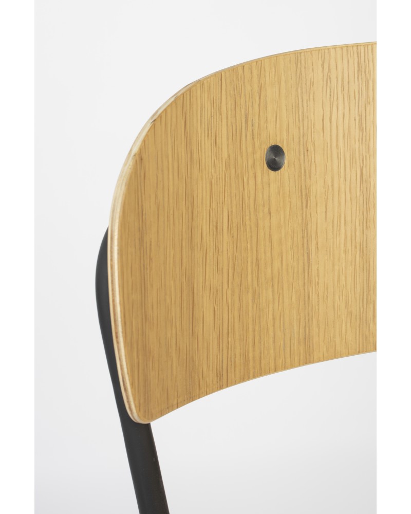 JOLIEN Counter Stool | Wood with black legs