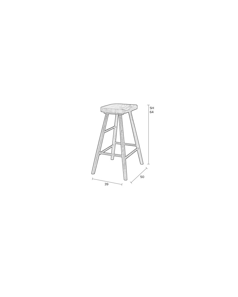 VANDER Counter Stool | Black