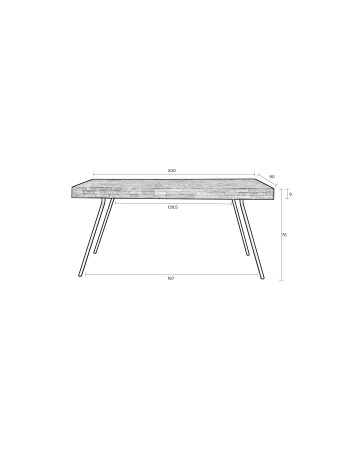 SURI Dining Table 200x90cm | Natural