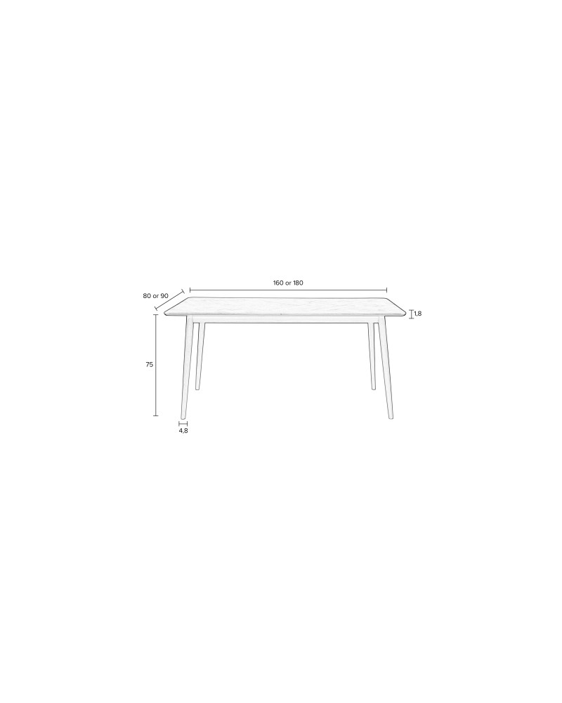 FABIO Dining Table 180x90cm | Natural
