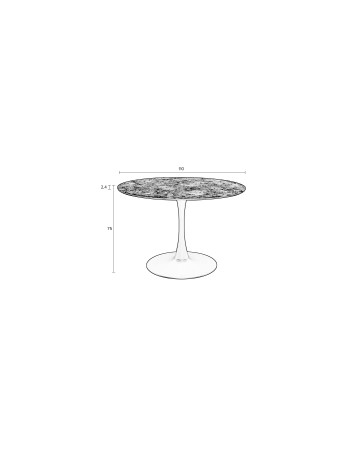 MARU Dining Table Round 110cm | Black
