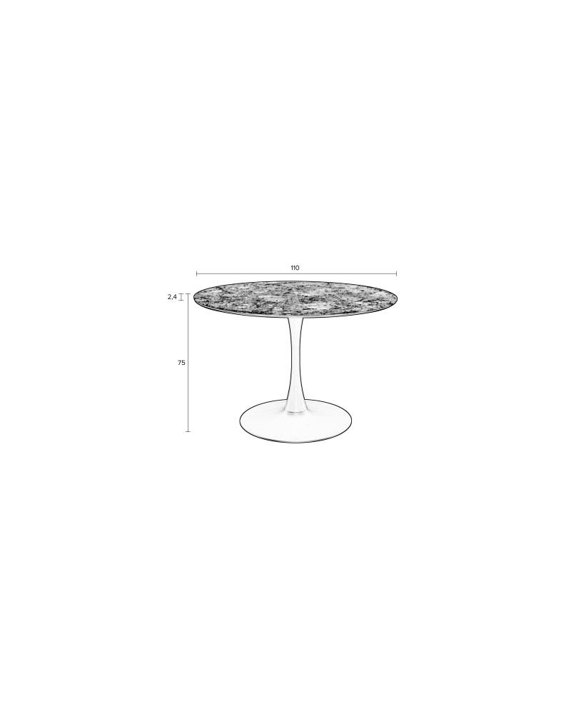MARU Dining Table Round 110cm | Black