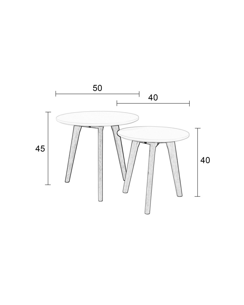 BODINE Side Table Set of 2