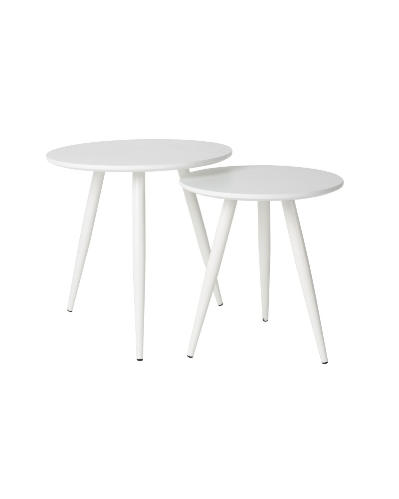 DAVEN Side Table Set of 2 | White