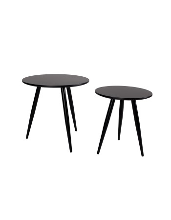 DAVEN Side Table Set of 2 | Black