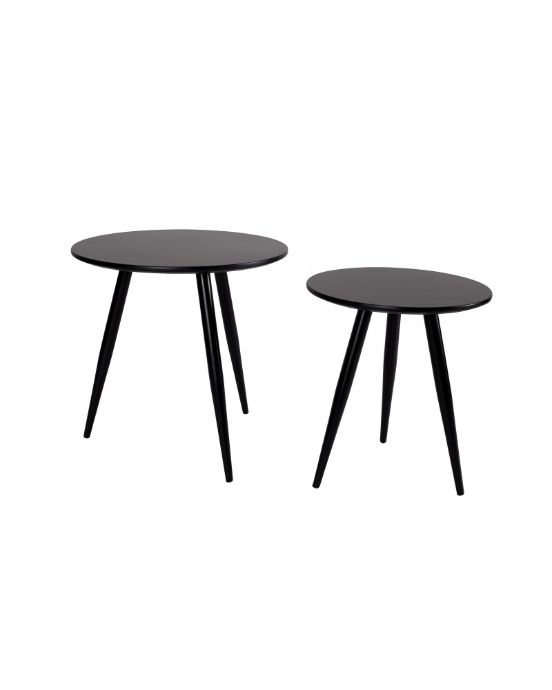 DAVEN Side Table Set of 2 | Black