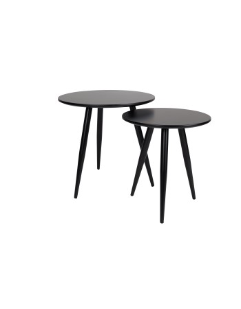 DAVEN Side Table Set of 2 | Black
