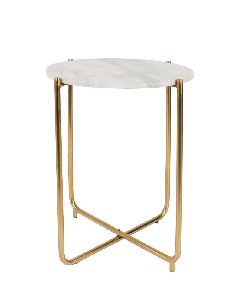 TIMPA Side Table | Marble White