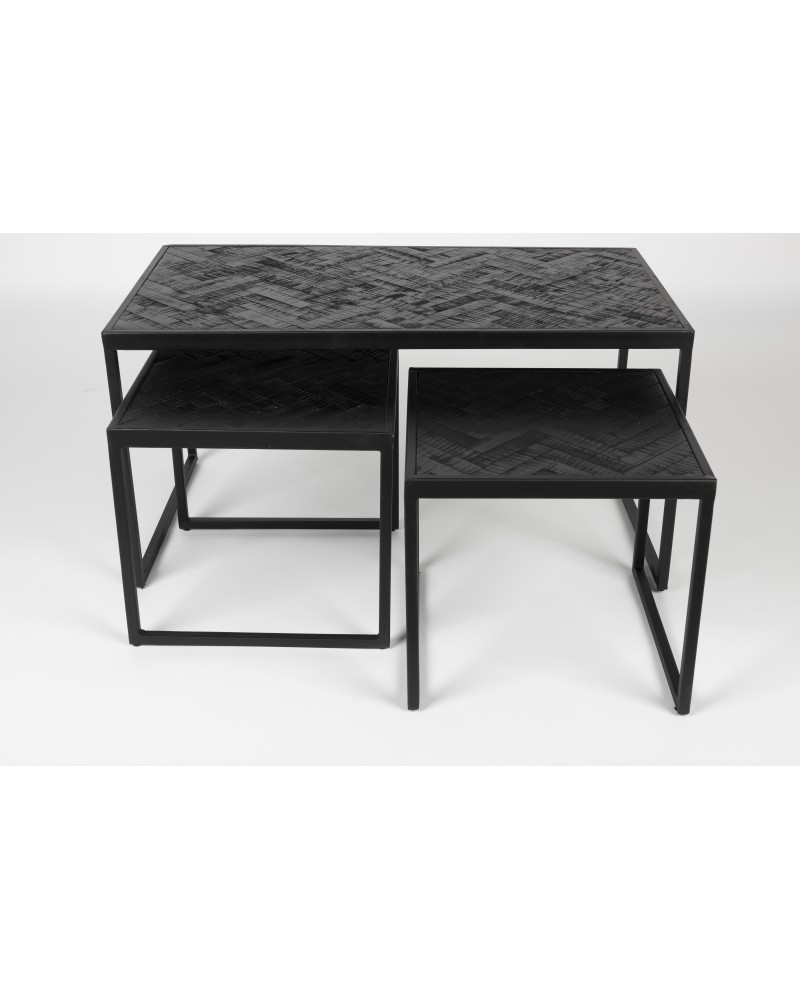 PARKER  Coffee Table Set of 3 | Black