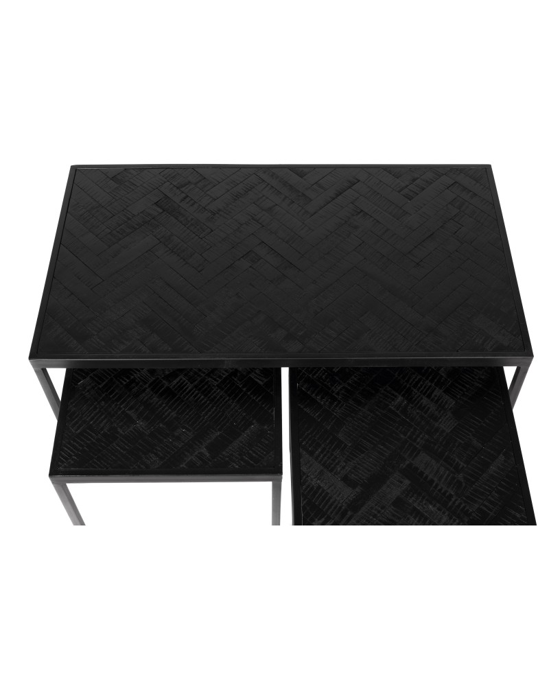 PARKER  Coffee Table Set of 3 | Black
