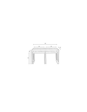 PARKER  Coffee Table Set of 3 | Black