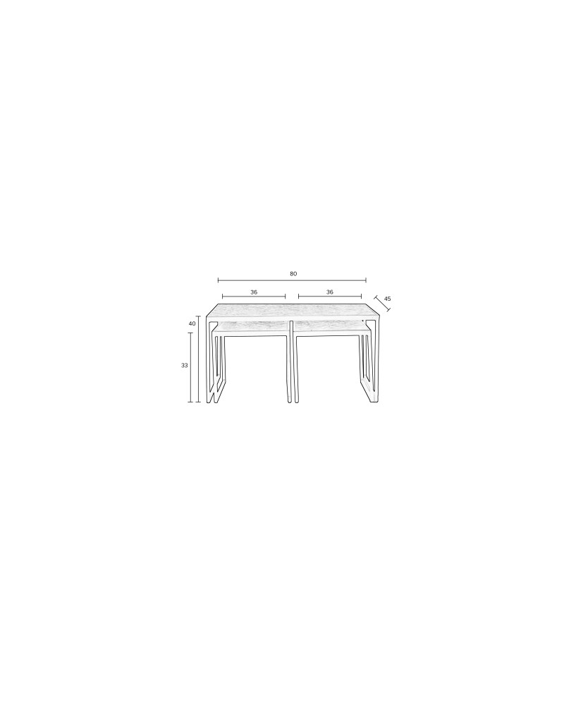 PARKER  Coffee Table Set of 3 | Black