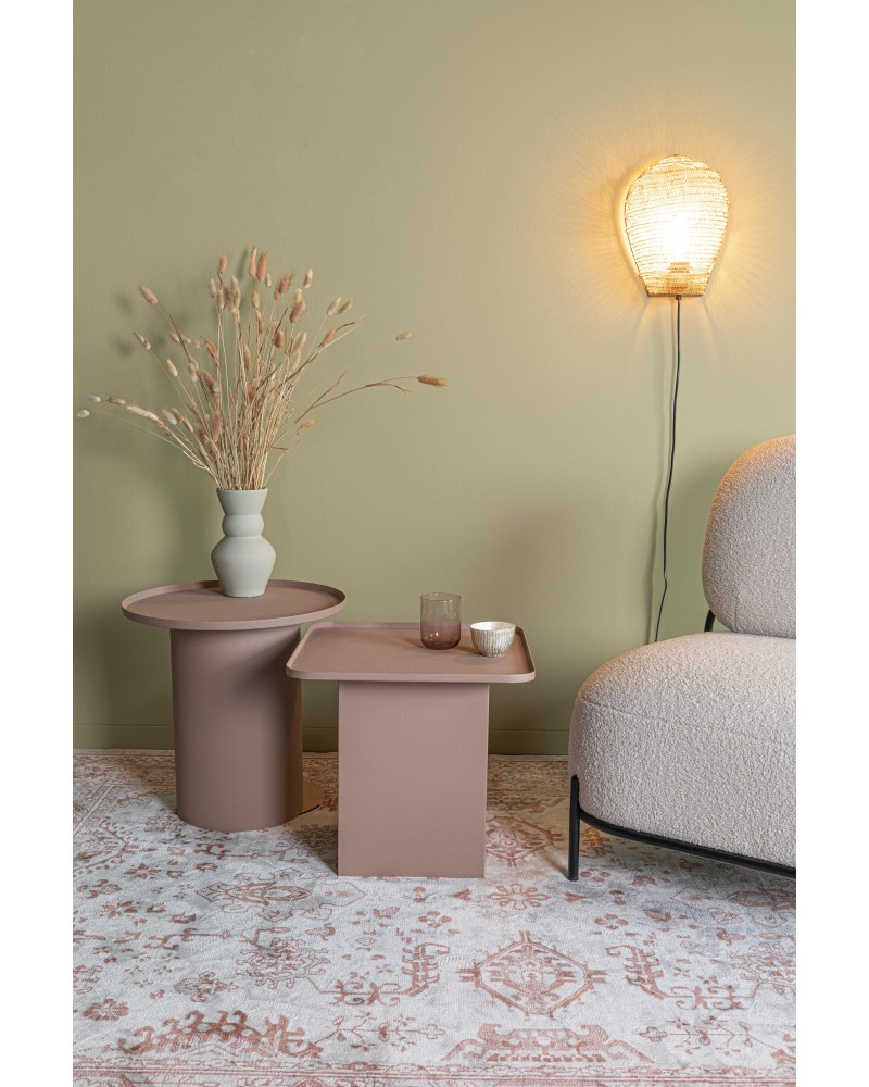 SVERRE ROUND Side Table | Rose Pink