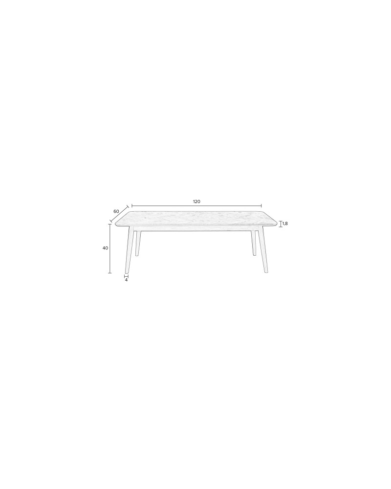 FABIO Coffee Table 120x60cm | Black