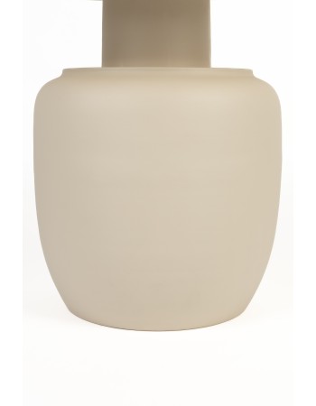 KARULA High Side Table | Travertin top, Beige metal