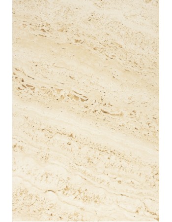 KARULA High Side Table | Travertin top, Beige metal