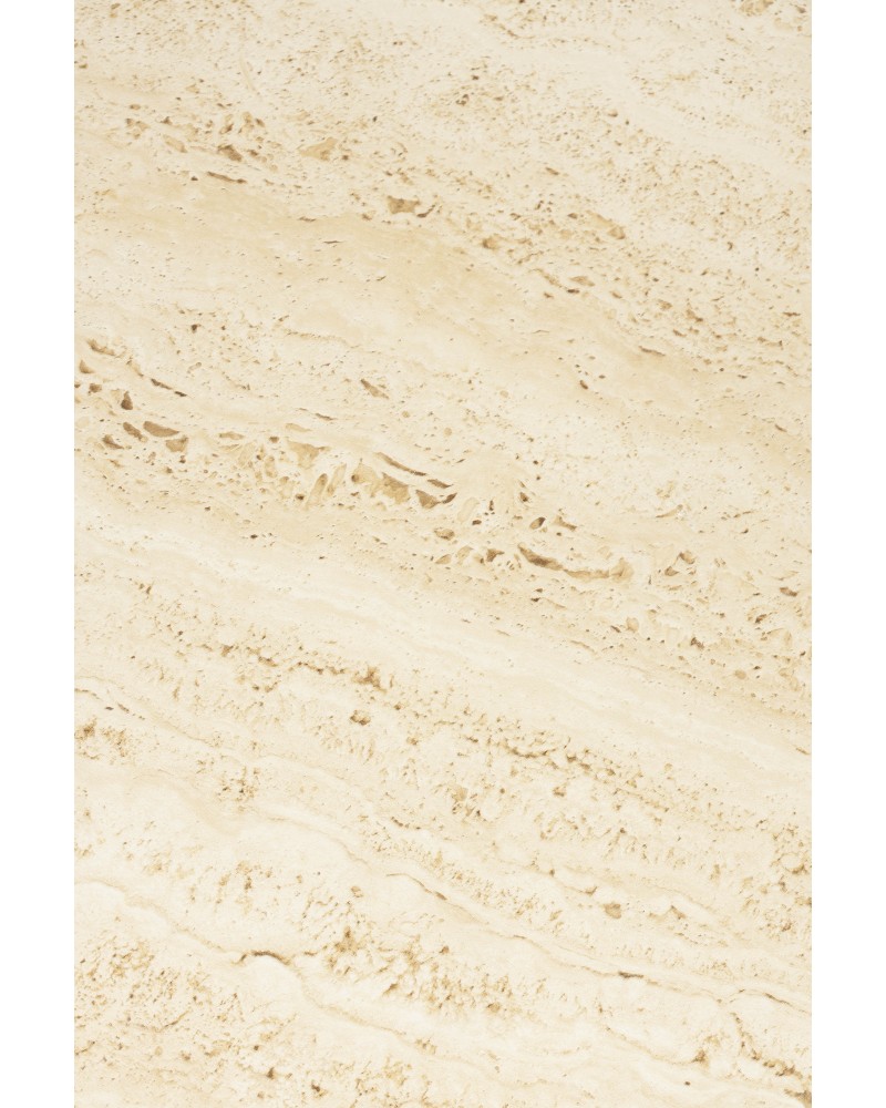 KARULA High Side Table | Travertin top, Beige metal