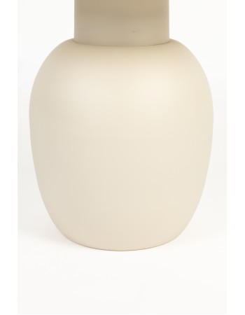 KARULA Low Side Table | Travertin top, Beige metal