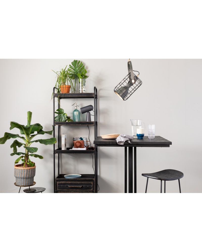 MAZE SQUARE Table | Black