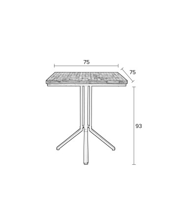 MAZE SQUARE Table | Black