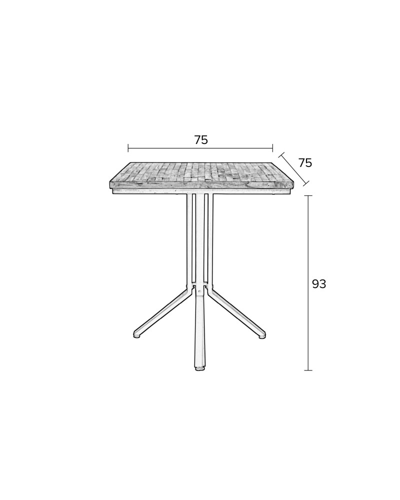 MAZE SQUARE Table | Black