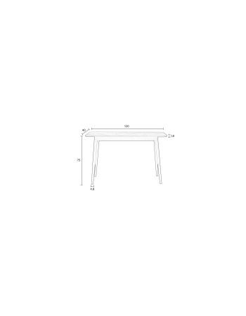 FABIO Console Table 120x40cm | Black