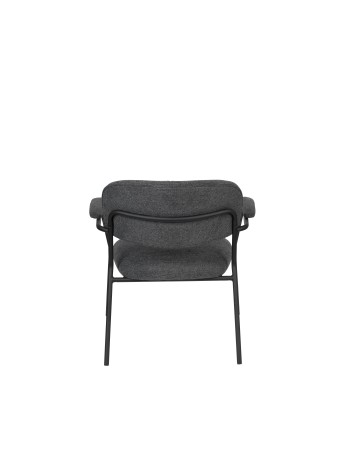 JOLIEN Lounge Armchair | Dark grey with black legs