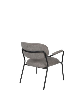 JOLIEN Lounge Armchair | Grey with black legs
