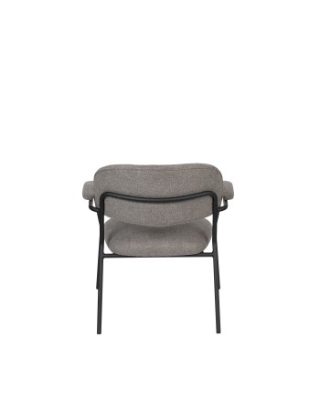 JOLIEN Lounge Armchair | Grey with black legs