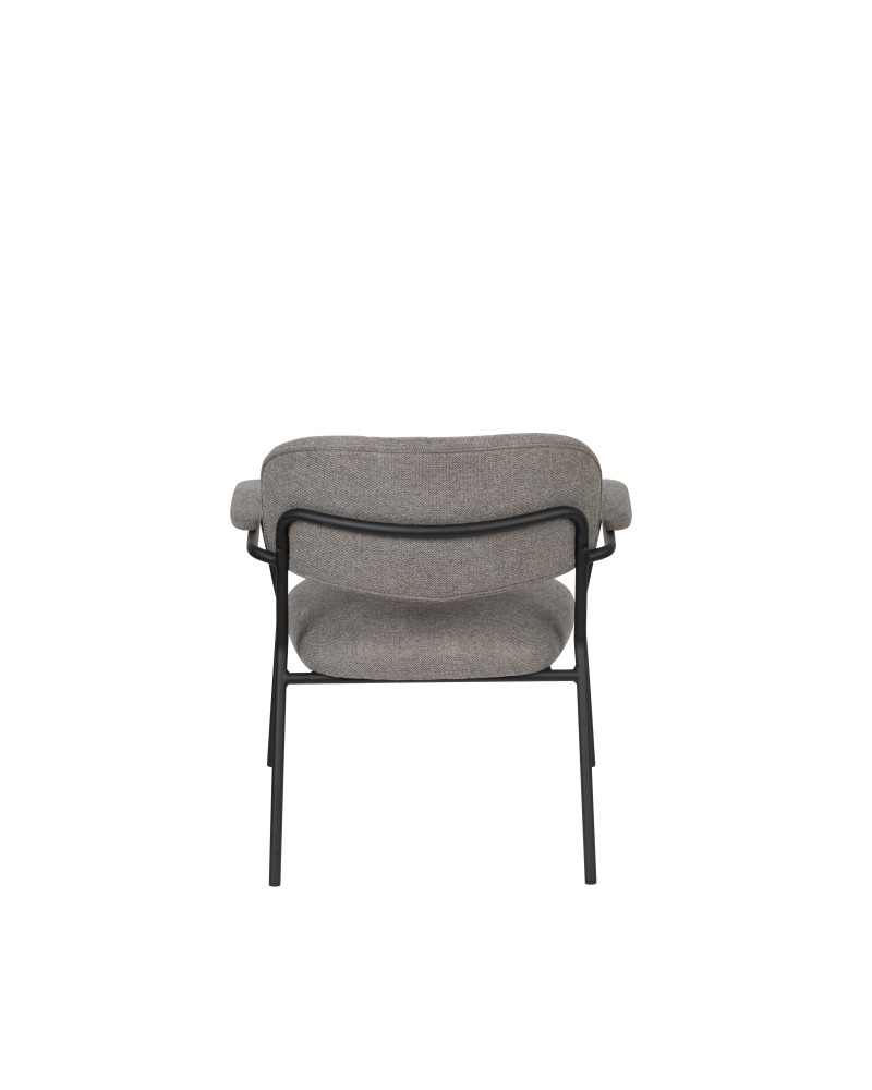 JOLIEN Lounge Armchair | Grey with black legs