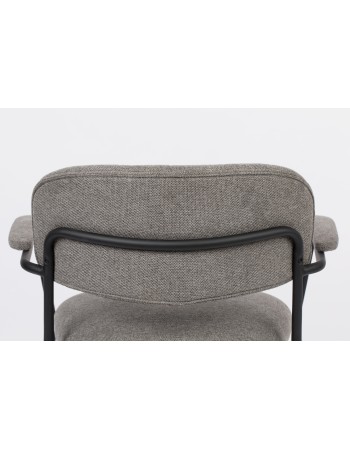JOLIEN Lounge Armchair | Grey with black legs