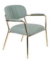 JOLIEN Lounge Chair | Light green with gold legs