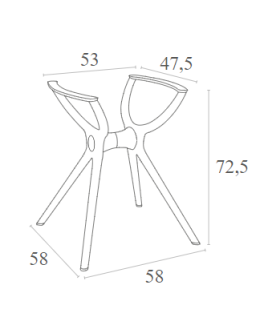 AIR S Table Base | White