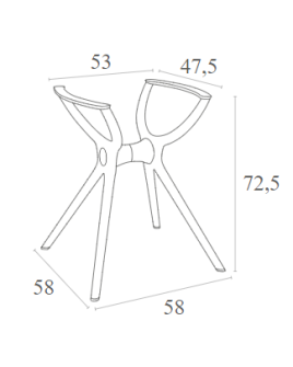 AIR S Table Base | White