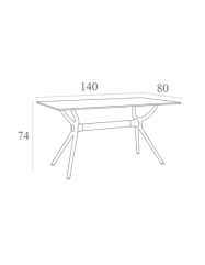 AIR HPL Table Top140x80cm |  White