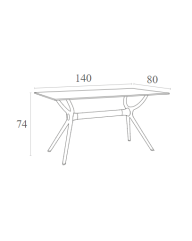 AIR HPL Table Top140x80cm |  White
