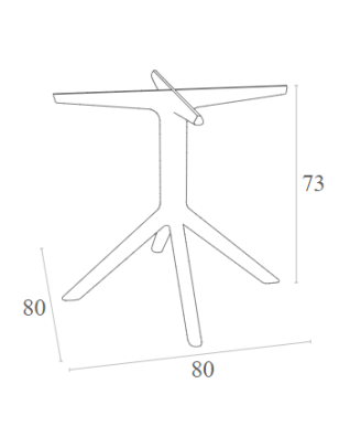 SKY Table Base | Dark Grey