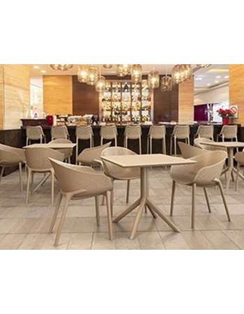 SKY Table 80x80cm | Taupe