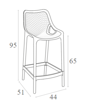 AIR 65 Counter Stool | Black