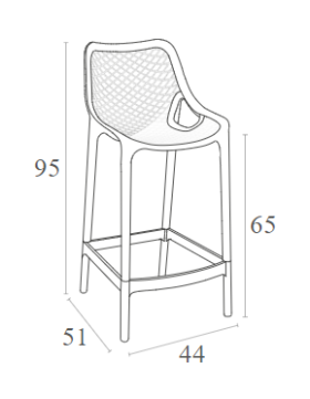 AIR 65 Counter Stool | Taupe