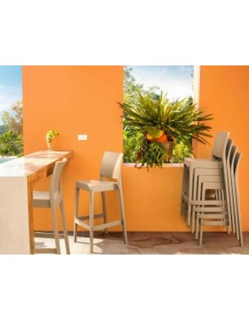 MAYA 75 Bar Stool | Taupe