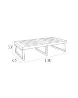 MYKONOS Coffee Table 130x65x33cm  | Taupe