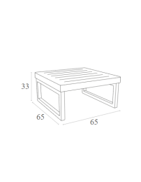MYKONOS  Coffee Table 65x65x33cm| Taupe