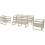 MYKONOS 3-Seater  Sofa Set |Taupe with beige cushions