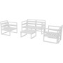 MYKONOS 2-Seater Sofa Set | White with grey cushions